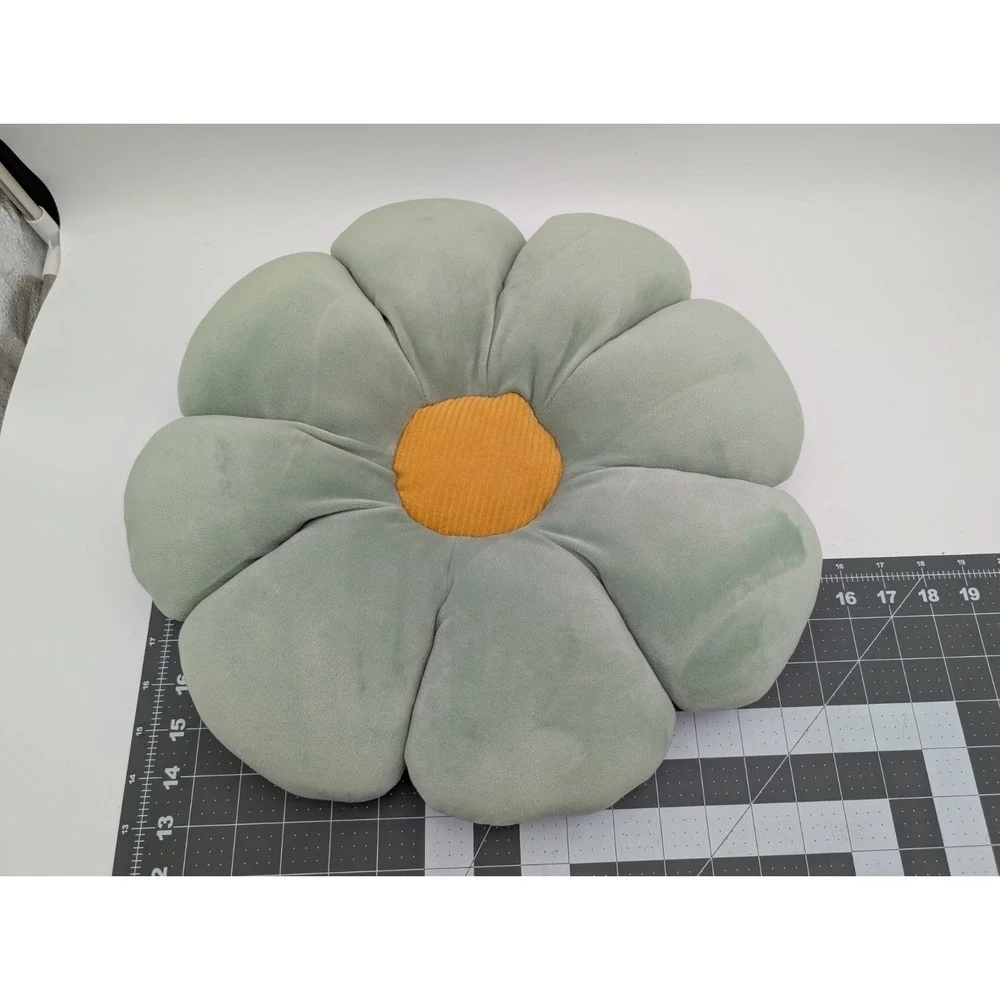 Flower Shape Green Pillow Plush 16 Inch‎ Stuffed